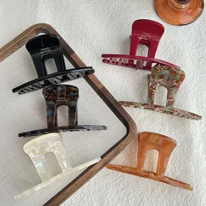 French vintage acetate hair claw clip elegant shark clip for women styling accessories