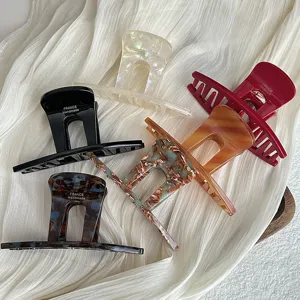 French vintage acetate hair claw clip elegant shark clip fashion hair accessories