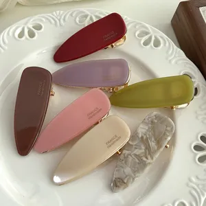 French Retro Acetate Triangle Hair Clip Minimalist Elegant Cute Bangs Hairpin Barrettes Hair Accessories For Women