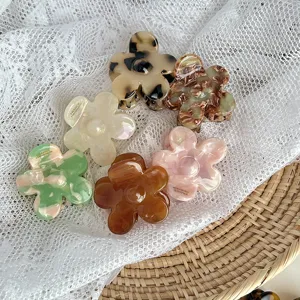 Flower hair claw clip aesthetic acetate hair accessories for women and girls daily wear stylish