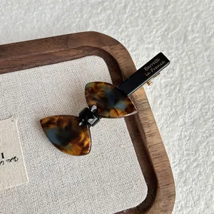 Tortoiseshell bow hair clip elegant French style barrette for women daily hair styling accessories