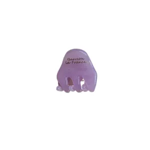 Small purple acetate hair claw clip sweet cute mini side hair accessory for women styling