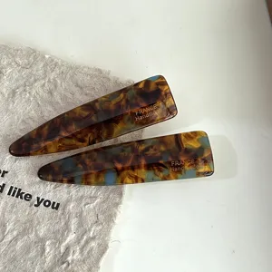 Korean style acetate hair clip stylish tortoiseshell side barrette versatile hair accessory woman