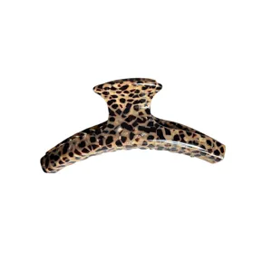 Leopard print hair claw clip large shark clip for women elegant daily hair styling accessories