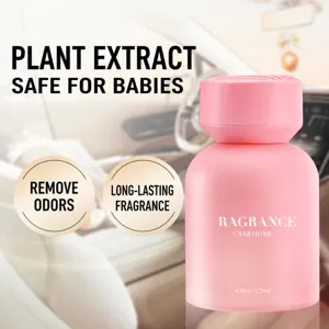 Pink car air freshener bottle, 125ml long-lasting fragrance vehicle scent diffuser.