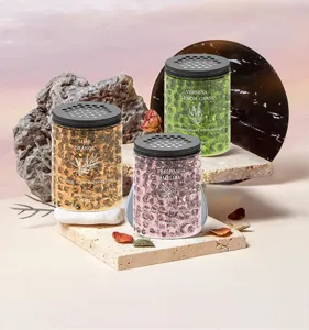 Home aromatic crystal beads long lasting air freshener decorative jar set of three