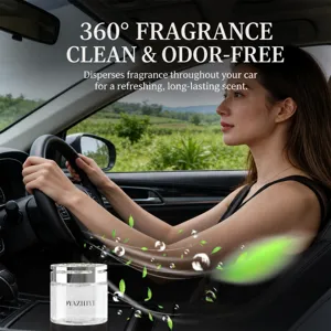 Désodorisant de Voiture Bouteille en Verre Baume Solide Longue Durée Parfum de Sable Mouvant Aromathérapie Intérieure de Voiture Ornement