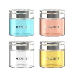 Lot de 4 Désodorisant Voiture Baume Solide Parfum Longue Durée Flacon Verre
