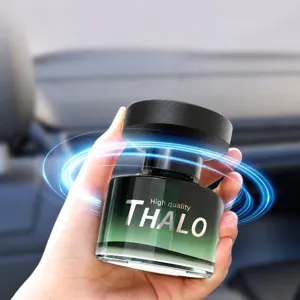 Premium car air freshener bottle, elegant floral scent diffuser for auto interior odor removal.