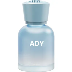 Car diffuser perfume bottle 120ml blue frosted glass air freshener with fresh scent.