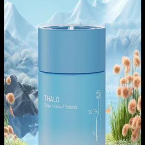 Blue solid car perfume air freshener, elegant design for vehicle interior freshness and odor removal