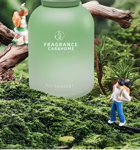 Car fragrance air freshener gradient green bottle long lasting scent for vehicle interior