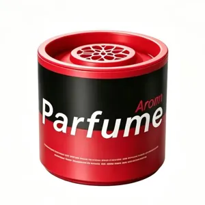 Solid air freshener aromatic diffuser red black cylinder home room pleasant aroma