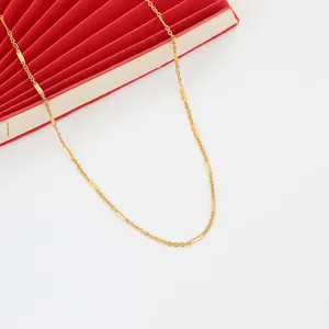 Minimalist Stainless Steel Chain Necklace For Women Gold Plated Dainty Layering Necklaces Everyday Fashion Jewelry