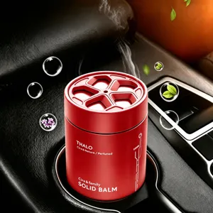 Car Solid Air Freshener Long Lasting Deodorant Aroma Balm Glass Bottle Car Perfume Fresh Fragrance Interior Accessories