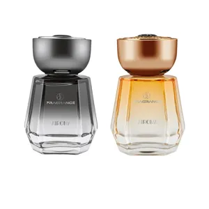 Car air freshener glass perfume diffuser bottle dual color auto interior fragrance decoration