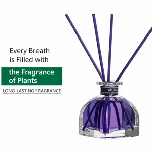 Glass Aromatherapy Bottle Reed Diffuser Long Lasting Air Freshener Essential Oil Room Fragrance Home Decor