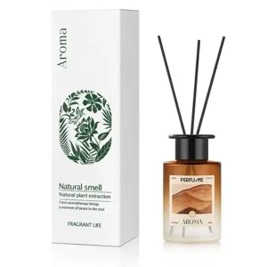 Home long-lasting flameless reed diffuser set with essential oil for bedroom and hotel.