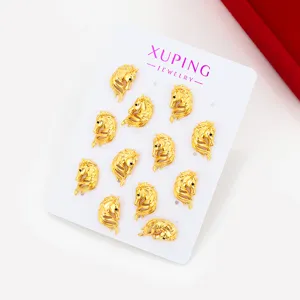 XUPING fashionable gold plated horse head stud earrings set elegant copper alloy jewelry