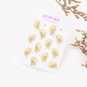 Fashion minimalist horse head copper alloy earrings, trendy niche design charming jewelry for women.