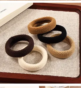 Thickened elastic hair ties set, durable braided ponytail holder for daily use, multi-color.