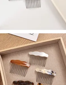 Acetat Wolke Welle Haarkamm Seitenclip elegante Haarstyling Zubehoer fuer Damen Alltag.