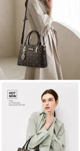 Sac à bandoulière pour femme monogramme avec poignée, sac à main chic pour usage quotidien.