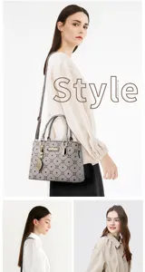 Sac à bandoulière élégant pour femme avec motif, fourre-tout spacieux pour la mode et travail.