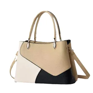 Sac à main colorblock pour femme élégante sacoche grande capacité sac bandoulière