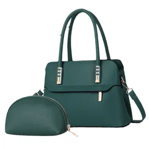 Donkergroene dames handtas set grote capaciteit schoudertas crossbody shopper elegante tas