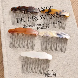 Acetat Wolke Welle Seite Steckkamm Haarklammer Retro Schildpatt Haarnadel Styling Haaraccessoires Für Damen