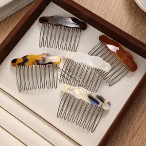 Acetat Wolken Welle Haarkamm Set, elegante Seiten Haarspange und Deko Haarnadel für Damen.
