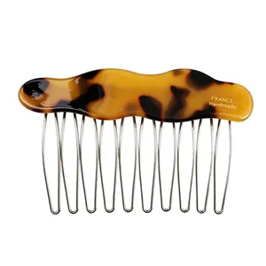 Acetat Wolke Wellen Haarkamm Schildpatt Seitenclip elegante Haarspange für Damen Styling