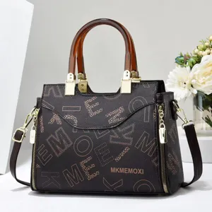 Bolso tote gran capacidad mujer elegante bolso de mano con estampado de letras