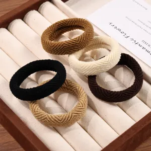 Thickened elastic hair ties, high elasticity durable braided hair ropes for women and kids 5-pack
