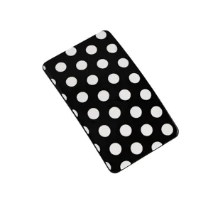 Black and white polka dot acetate hair clip, stylish rectangular barrette for women.