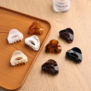 Acetate Triangle Hair Claw Clip French Retro Hair Accessories Minimalist Small Hair Jaw Clip For Women Girls