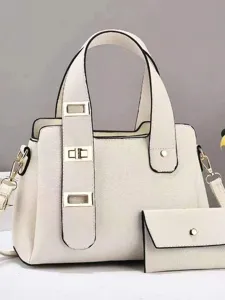 Sac à main fourre-tout femme unicolore mode grande capacité sac bandoulière avec porte-monnaie