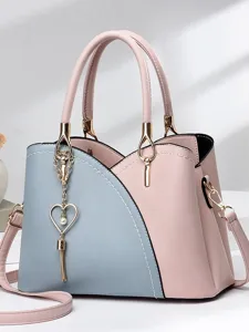 Bolso de hombro colorblock para mujer gran capacidad bolso casual elegante bolso de mano