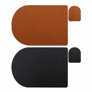 Nordic style leather placemat set waterproof heat insulation dining table mat for hotel home use