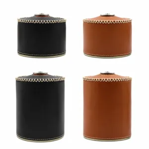 Couvercle de Protection en Cuir pour Réservoir de Gaz de Camping en Plein Air Housse de Protection Portable pour Réservoir de Carburant pour Lampe à Gaz Bouteille de Gaz