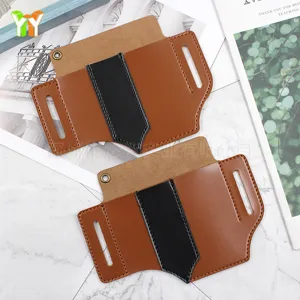 Fundas de cuero EDC para bolígrafo táctico de exterior bolso de cintura portátil