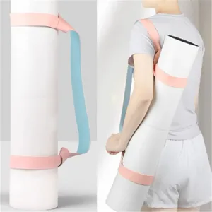 Leather yoga mat strap portable carrying harness shoulder sling adjustable fitness accessory