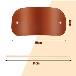 Leder Haarnadel mit Holzstab retro ovale Haarspange Haarschmuck fuer Damen Alltag tragen