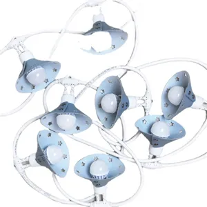 Abat-jour etoile en cuir exterieur guirlande lumineuse led camping protection d'ampoule