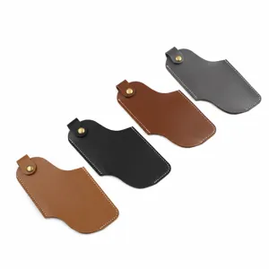 Retro leather phone holster for men, portable outdoor belt waist pouch case, 4 color pack.