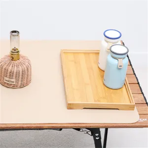 Outdoor leather camping mat waterproof oilproof table pad for picnic BBQ hiking gear