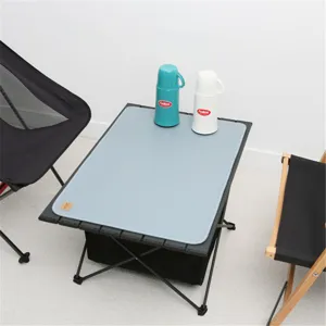 Outdoor leather camping mat waterproof oilproof portable table placemat for picnic hiking