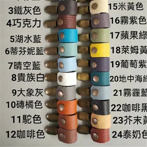Palette di colori per clip per cappello in pelle display multicolore fermaglio per borsa accessorio