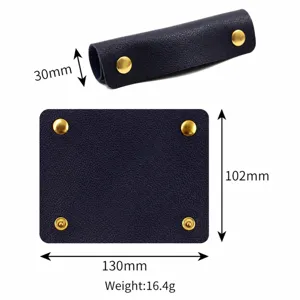 Leder Gepäckgriff Abdeckung Druckknopf Tasche Riemen abnehmbar Ersatz Zubehör